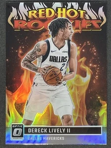 2023-24 Donruss Optic Dereck Lively II Red Hot Rookies Holo Silver #15 Mavericks - Picture 1 of 2