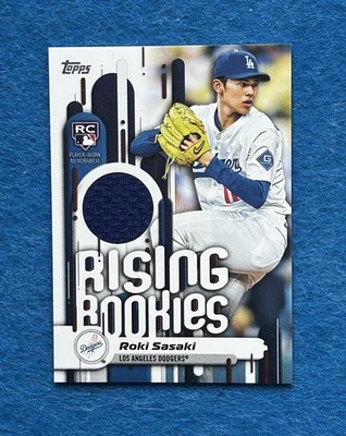 2025 Topps Atualização Roki Sasaki Rising Rookies RC PW Cartão Relíquia #RRR-RS Dodgers  - Imagem 1 de 2