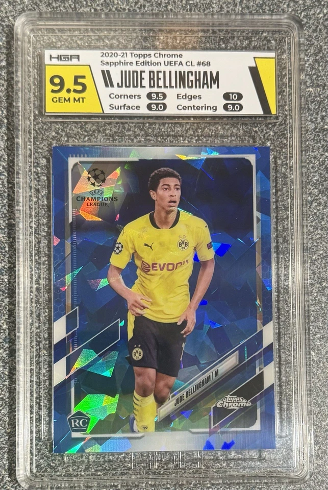 2020-21 Topps Chrome UCL Sapphire Jude Bellingham ROOKIE RC #68 SGA 9.5 - Image 1 of 1