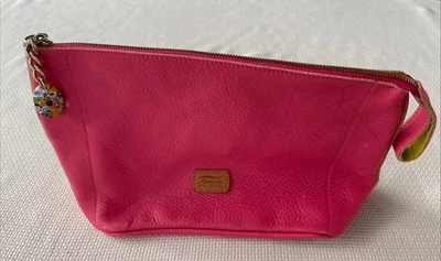 Bolso de Viaje de Lujo de Cuero Rosa Terrida Dije de Cristal de Murano Hecho en Italia Foto 1 de 4