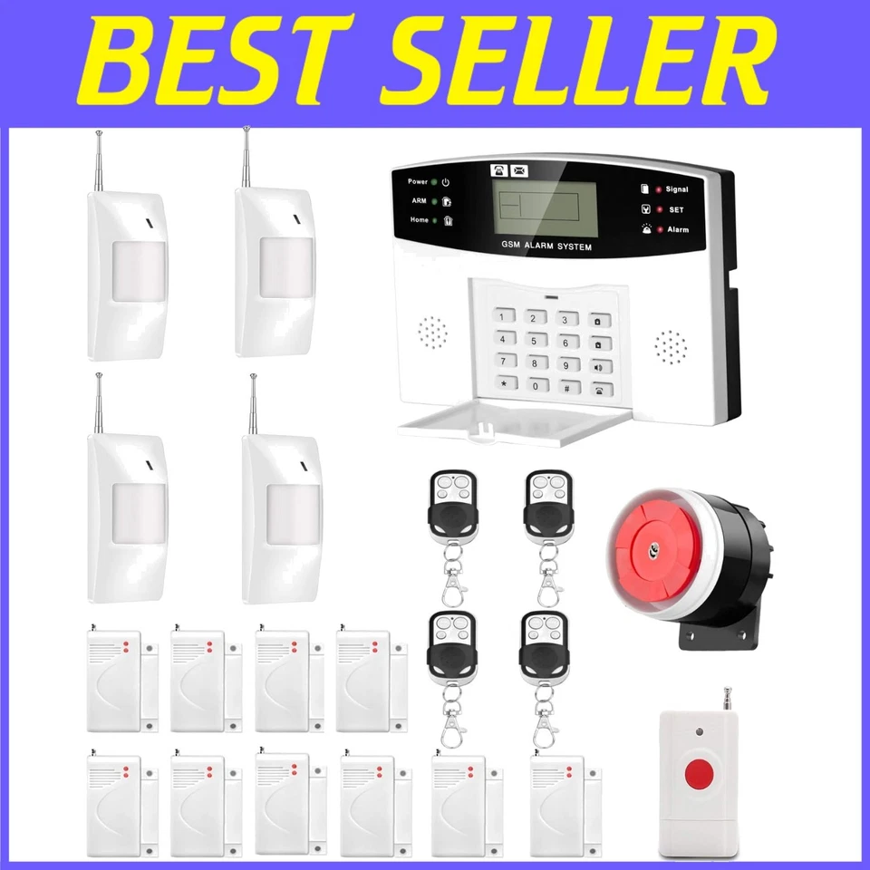 DIY Home Security Alarm Kit - Wireless GSM with Remote & Emergency Alerts - Image 1 of 4