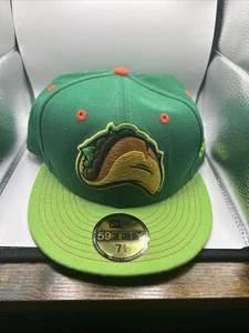 Gorra de béisbol ajustada 2016 Fresno Grizzlies Taco Tuesday New Era 7 1/8 nueva etiqueta - Imagen 1 de 5