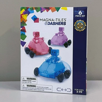 NUEVO MAGNA-TILES Dashers: Juego de 6 Piezas Magnético Vehículo (3+) Foto 1 de 4