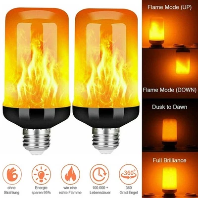 Flammen Glühbirne E27 Lampe LED 2.5W Flamme Glühlampen Flackerlicht Außenleuchte - Bild 1 von 4