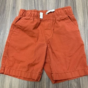Hanna Anderson boy as 5 Orange Elastic Waist Summer Shorts flat front - Picture 1 of 7