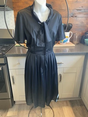 Vestido De Día De Colección Años 40/50 InformalMaker por Sy Frankel Negro Calce N Acampanado S/M  Foto 1 de 4