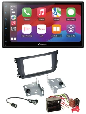 Pioneer DAB USB MP3 Bluetooth 2DIN Autoradio für Smart ForTwo 2010-14 Quadlock - Bild 1 von 4