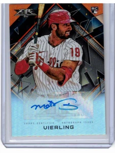 2022 Topps Fire Matt Vierling Rookie Autograph Orange Parallel /99 Phillies - Picture 1 of 2