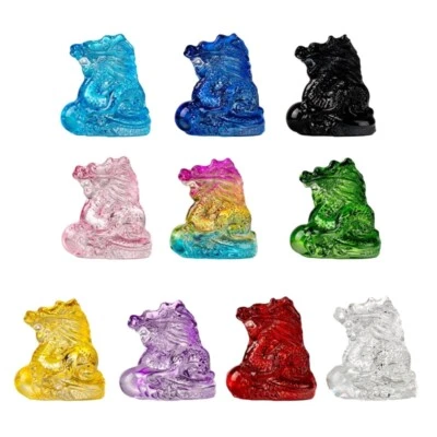 Crystal Dragon Sculpture Colored Crystal Animal Figurine Ornament Bring Fortune - Image 1 of 4