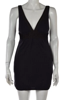 Vestido Thread Social para mujer talla 2 negro Chevron funda por encima de la rodilla Foto 1 de 4