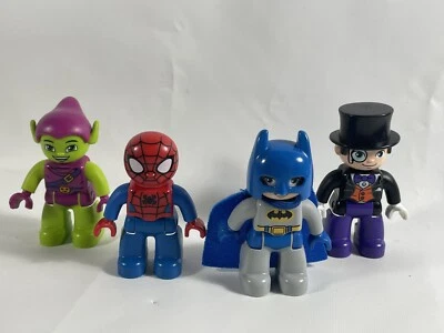 Лот товаров из 4 фигурок LEGO Duplo: Marvel DC Batman Spider-Man Green Goblin Penguin - Изображение 1 из 4