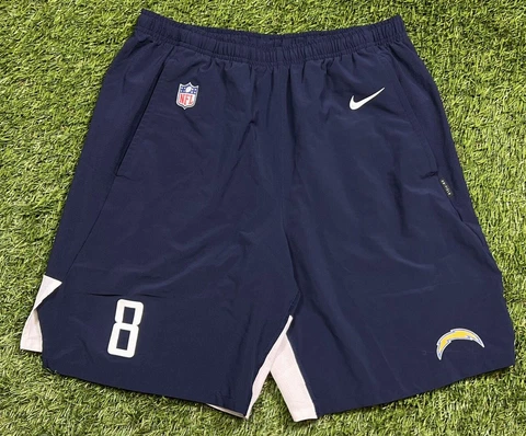 Game Worn Nike On Field Los Angeles Chargers Drew Kaser NFL Shorts Men's L Cover