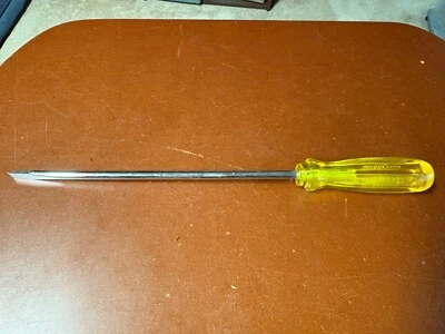 Vintage Proto 9643 Flat Slotted Screwdriver Made In USA 10" Shaft Regular - Image 1 of 4
