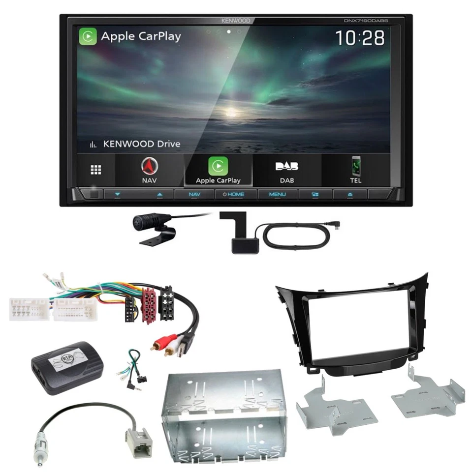 Kenwood DNX-7190DABS Android Auto Carplay DAB+ Einbauset für Hyundai i30 GD GDH - Bild 1 von 1