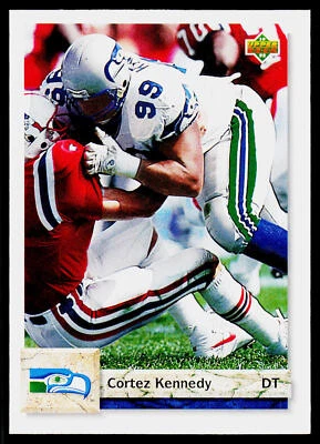 Cortez Kennedy, 1992 Upper Deck Football Card, #495, Seattle Seahawks, - Image 1 of 2