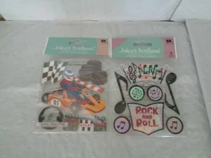 (2) Paquetes de pegatinas boutique de Jolee - carros de ir - música - Imagen 1 de 1