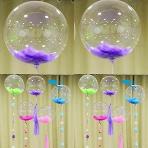 Bobo Ballons Balloons Clear Latex Large Air/Helium HAPPY BIRTHDAY Party Baloons - Picture 1 of 22