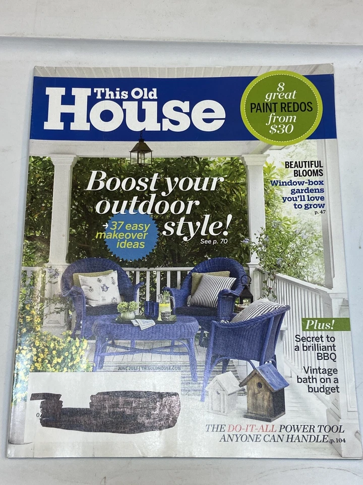 This Old House Magazine June 2013 Outdoor Style Boost Blooms Window Box BBQ DIY - Image 1 of 1