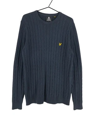 LYLE & SCOTT Crew Neck Jumper Pullover Sweater Blue 40% Wool Men Size M - Image 1 of 4