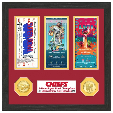 Kansas City Chiefs Super Bowl Championship Ticket Coin Frame Cover
