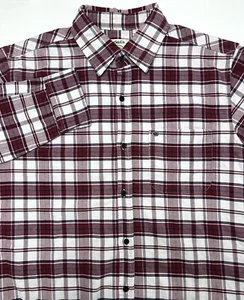 B48 Diesel-Co. Red Navy Plaid Flannel Button Up Mens L 100% Cotton - Bild 1 von 7