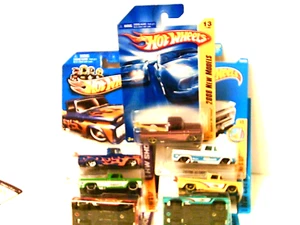 HOT WHEELS CUSTOM '62 CHEVY PICKUP TRUCK 2008 NEW MODEL & 6 OTHERS-7TRUCK LOT - Picture 1 of 3