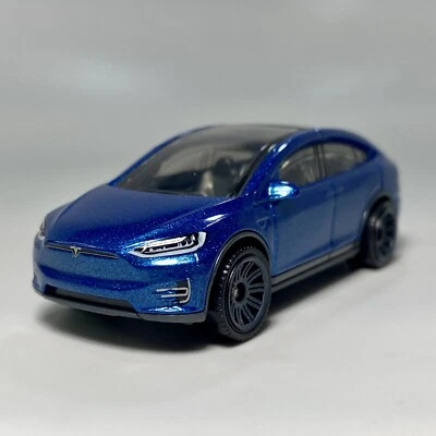 2020 Tesla Model X Blue 1:64 Scale Diecast Diorama Model Car #53 - Image 1 of 4