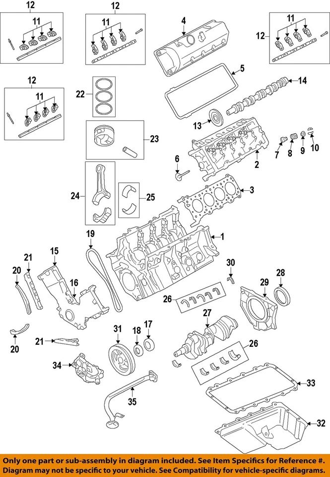Уплотнение клапана сверхпрочный FORD 11-16 F-350 AL3Z6571AA от оригинального производителя - Изображение 1 из 1