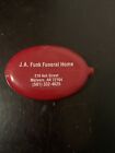 VTG J A Funk Funeral Home Malvern Ark Promo Ad Squeeze Coin Change Purse