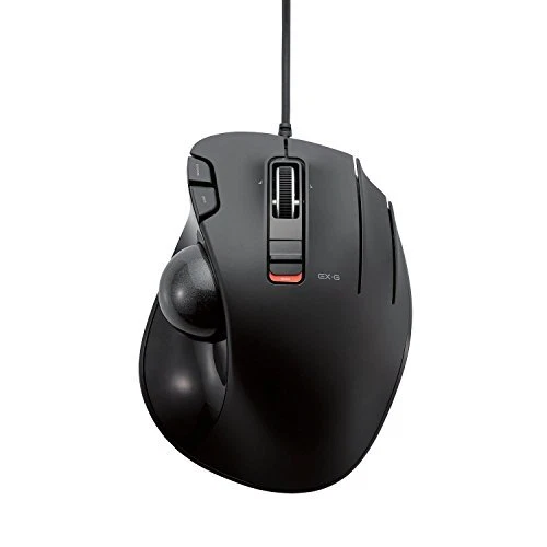 Elecom Wired Mouse trackball 6 button black M-XT3URBK From Japan - Image 1 of 4