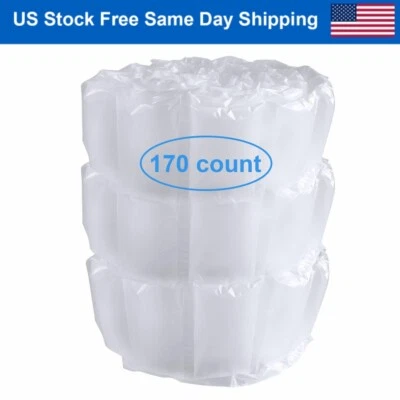 170 Count 4x8" Prefilled Air Pillows 20 Gallon Void Fill Packing Bubble Cushion - Image 1 of 4