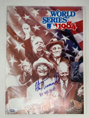 Alan Trammell Signed 1984 World Series Official Program 84 WS MVP Insc PSA 999 - Image 1 of 3