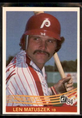 1984 Donruss Len Matuszek #549 Philadelphia Phillies - Image 1 of 2