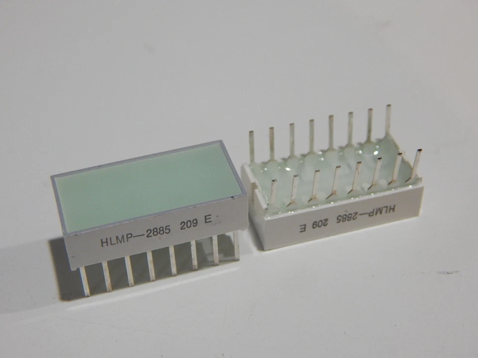 HP HLMP-2885 GREEN LED Uni-Color Green 565nm LIGHT BAR 16-Pin PDIP - LOT OF 2 - Image 1 of 1