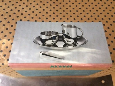 Alessi/Bauhaus Archiv/Sugar and Creamer Set - Stainless Steel and brand new - Image 1 of 4