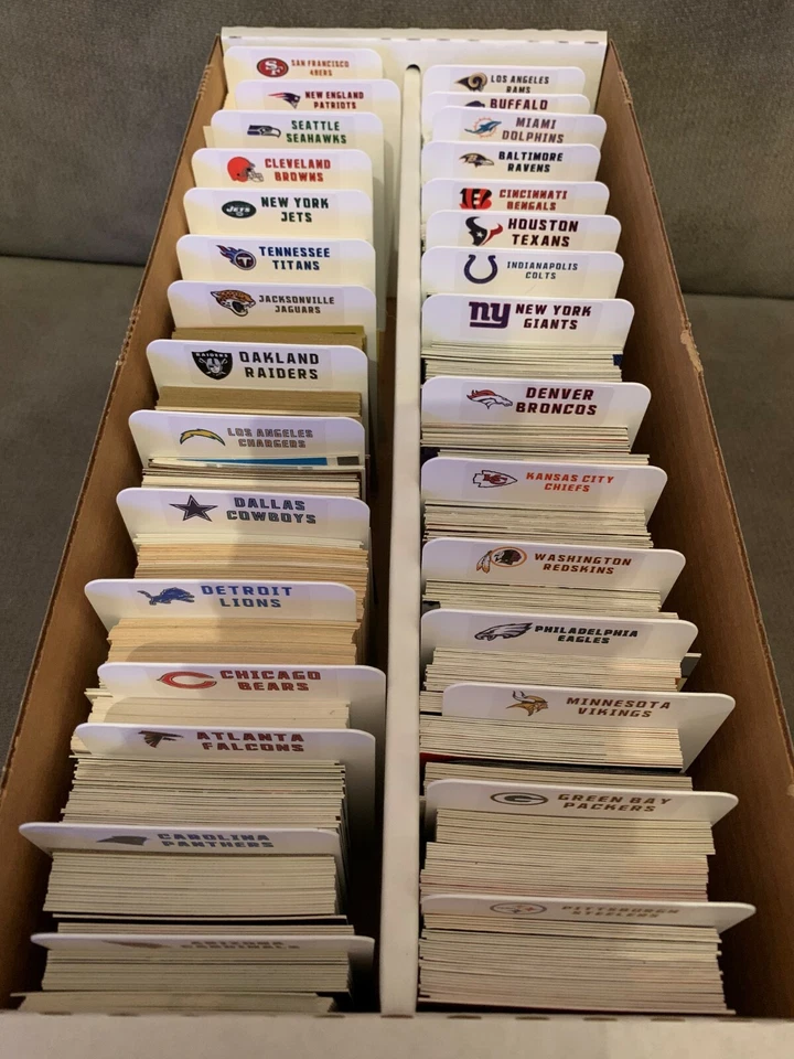 (32) Divisores de tarjetas deportivas ALTOS con (32) etiquetas personalizadas GRATIS con logotipo de la NFL Foto 1 de 4