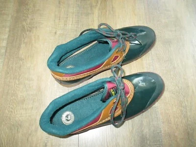 Sporto Thermolite Green, Tan, Burgundy Women's Duck Rain Shoe Size 9 New - Image 1 of 4