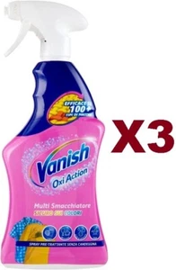 3PCS VANISH OXI ACTION MULTI PRE-TREATMENT STAIN REMOVER SPRAY 725ML - Picture 1 of 2