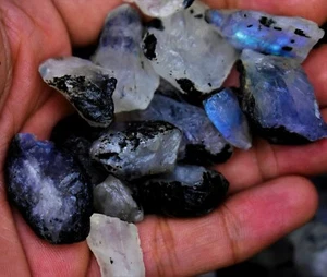 1000ct Blue Flashy Moonstone Rough Wholesale Moonstone Raw Rough Gemstone V57-5 - Picture 1 of 6