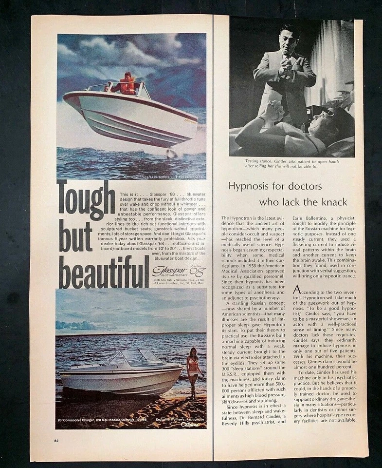 Anuncio de revista Life Glasspar Blue Water Boats 1968 anuncio Foto 1 de 1