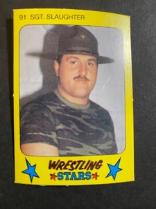 Sgt. Slaughter - 1986 Monty Gum "Wrestling Stars" Card #91 - Picture 1 of 1