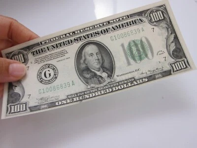 1934 $100 Light Green FRN #G10086839A - Image 1 of 4