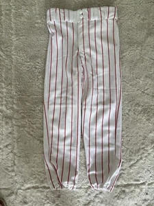 Baseball by Gator Youth Red and White Pinstripe Ankle Pants NEW Size Youth M - Picture 1 of 3