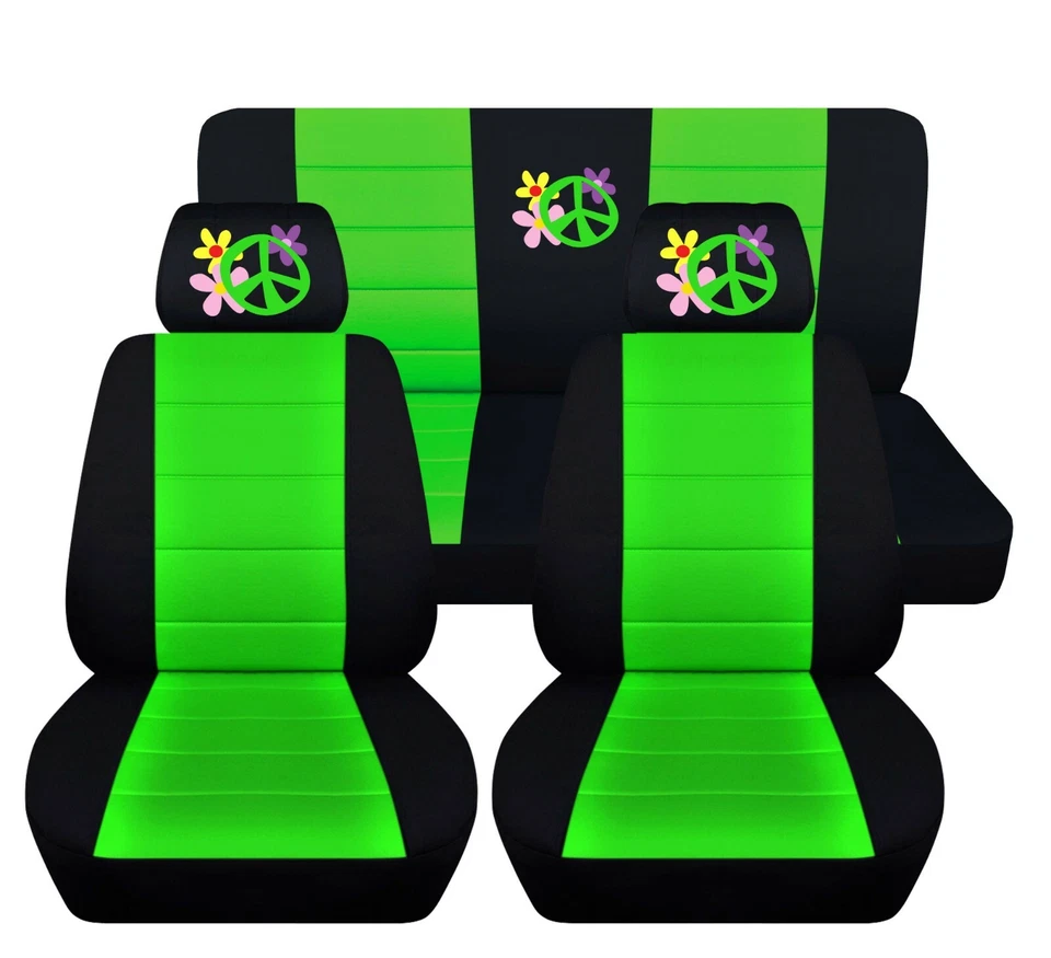 Fundas de asiento de auto Flower Power para Volkswagen Beetle 2011-2014  Foto 1 de 1