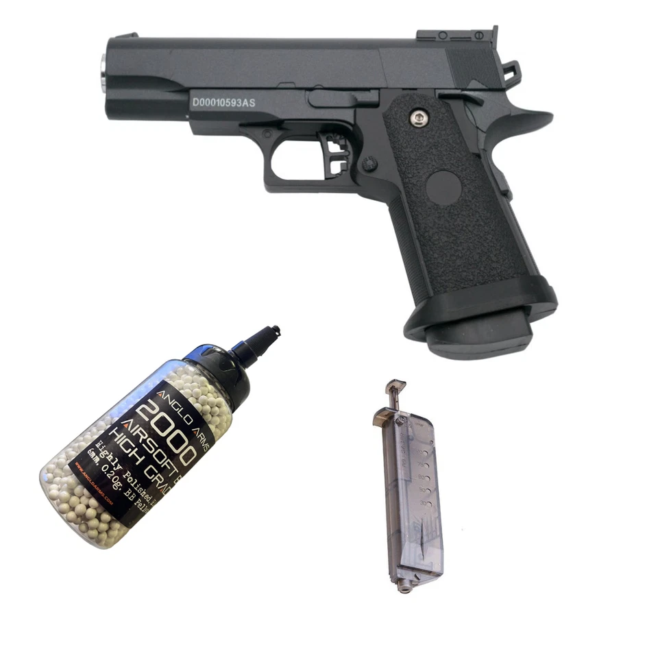 AMONT Softair G10 6mm 0,5 J + Munition 2000 St 6mm BBS + Speedloader