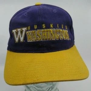 Washington Huskies NCAA Football Baseball Cap Hat Purple Gold G3 - Picture 1 of 7