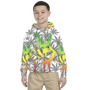 Kids Hoodie Rasta Jamaica Design 7434105119184 Hoodie Unisex For Children - Picture 1 of 4