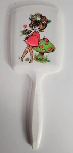 Vintage Tom Fields Tinkerbell Groovy Girl with Mushroom Child's Hand Mirror - Picture 1 of 7