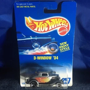 Hot Wheels 3-Window '34 #257 from 1991   Blue Card - Picture 1 of 2