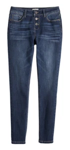 Girl’s SO Superstar High Rise Snap Front Dark Wash Super Skinny Jeans Size 7 NWT - Picture 1 of 7